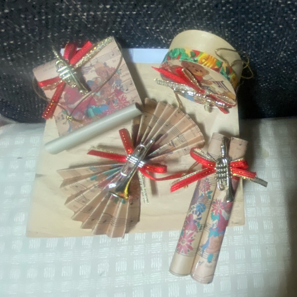 Music Sheet Folded Christmas Ornaments
